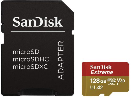 SanDisk 128GB Class 10 MicroSD Memory Card and Adapter Flash Memory Cards 8SDSQXAA128GGN6