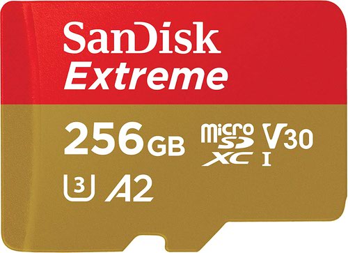 SanDisk 256GB Extreme Class 3 MicroSD Memory Card and Adapter SanDisk