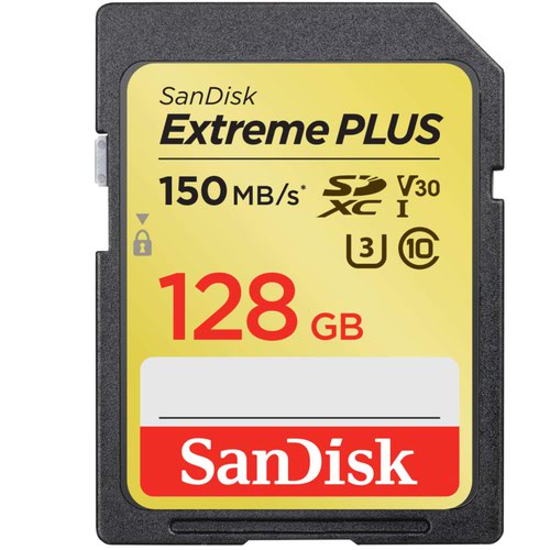 The SanDisk Extreme PLUS SD UHS-I memory card delivers performance that lets you take control of your creativity. With shot speeds of up to 70MB/s and UHS speed Class 3 (U3) recording, you’re ready to capture stunning high-resolution, stutter-free 4K UHD video. Its 150MB/s transfer speeds mean you can quickly move your photos where you want them. Plus, it’s built to withstand weather, water, shocks and other less-than-ideal conditions so you can rest assured that it’s good to go wherever you go.
