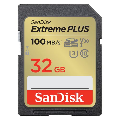 SanDisk 32GB Extreme PLUS Class 10 SDHC Memory Card