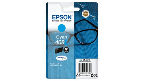 OEM Epson DURABrite Ultra 408L High Capacity Cyan Ink Cartridge C13T09K24010