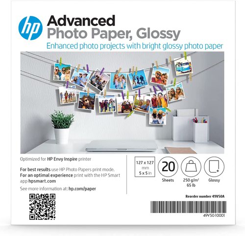 HP Advanced Photo Paper Gloss 20 sheets 49V50A