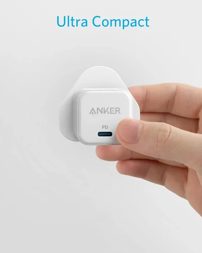 Anker PowerPort III Nano USB-C 20W UK Fast Charger for iPhone White  8ANA2633V22