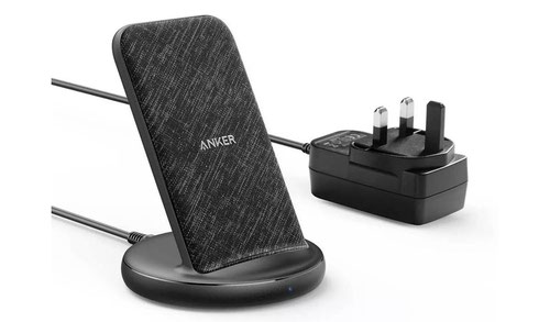 Anker PowerWave II Qi Enabled 15W UK Wireless Charging Stand Black Grey
