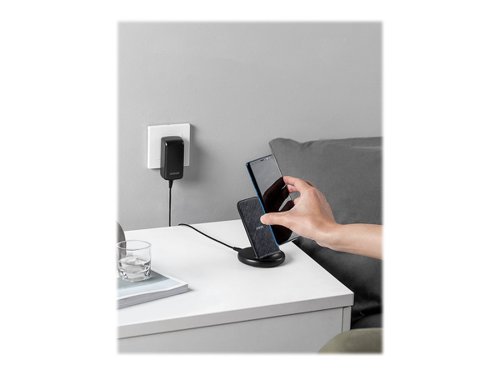 Anker PowerWave II Qi Enabled 15W UK Wireless Charging Stand Black Grey