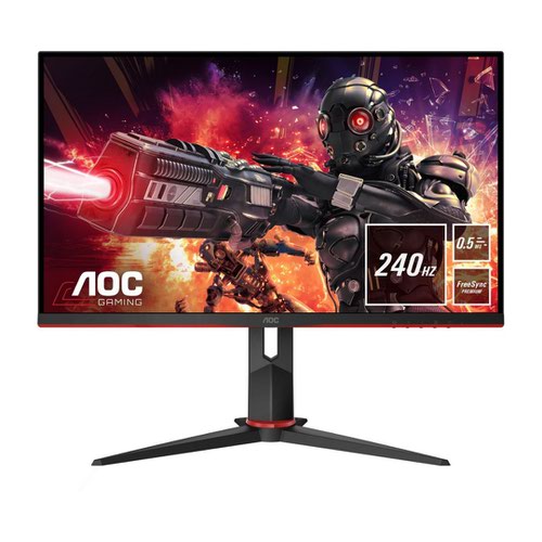 8AO24G2ZU | Unleash your potentialThe AOC 24G2ZU guarantees stutter-free and smooth gameplay thanks to its 240Hz refresh rate, 0.5ms response time and low input lag. If features height adjustment and swivel function, as well as Adaptive Sync and G-Sync compatibility, for a fully customised gaming experience.