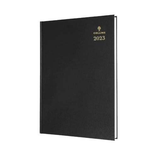 Collins Quarto Desk Diary Week To View Appointments 2023 Black A36.99-23