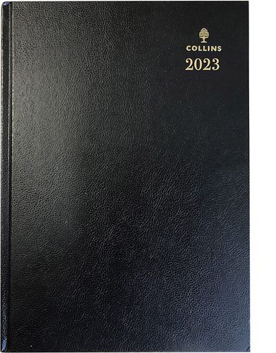 Collins 44 Desk Diary A4 Day To Page 2023 Black 44.99-23
