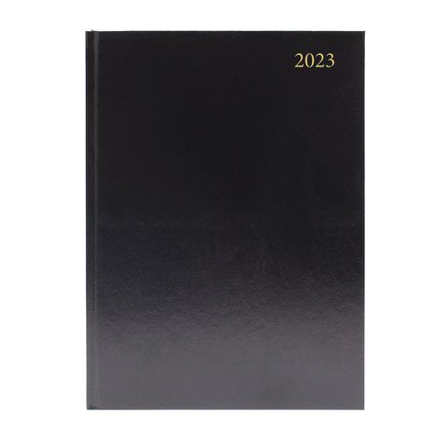 Diary A4 2 Days To A Page 2023 Black