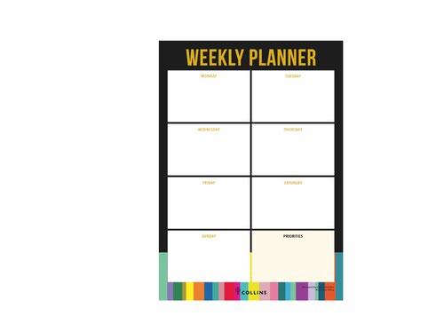 Collins Brighton Weekly Planner Desk Pad 60 Pages A4 DPWA4-01