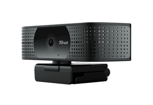 Trust TW-350 4K Ultra HD Webcam with 2 Integrated Microphones Black 24422 Webcams TRS24422