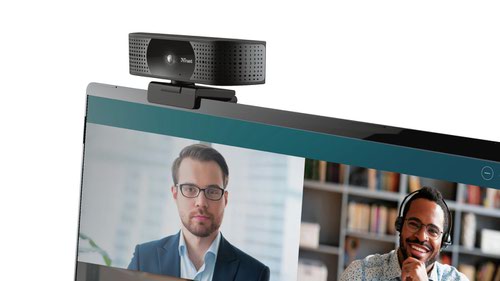The Trust TW-350 4K Ultra HD Webcam with 2 Integrated Microphones is a professional webcam. With a 4K UHD image tailored to high quality business calls, your colleagues wwill not just hear what you have to say, they will see it. Let the lens do all the work with autofocus, keeping you crisp and clear so you can keep your mind on the task at hand. A built-in stereo dual microphone captures high-quality audio, picking up clear sound from multiple directions. A tripod and attachable privacy shutter offer you control and stability. Plus, the included USB-A to USB-C adapter widens the webcam's potential, making it compatible with most laptops and PCs.