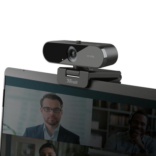 Trust TW-200 Full HD Webcam with Privacy Filter 1080p Black 24528 TRS24528 Buy online at Office 5Star or contact us Tel 01594 810081 for assistance