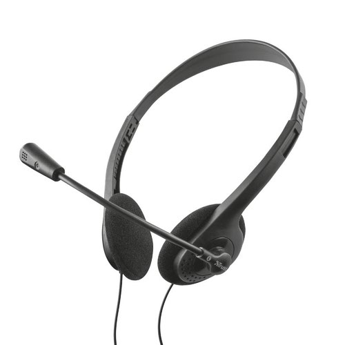 Trust HS-100 Chat Wired Headset Black 24423