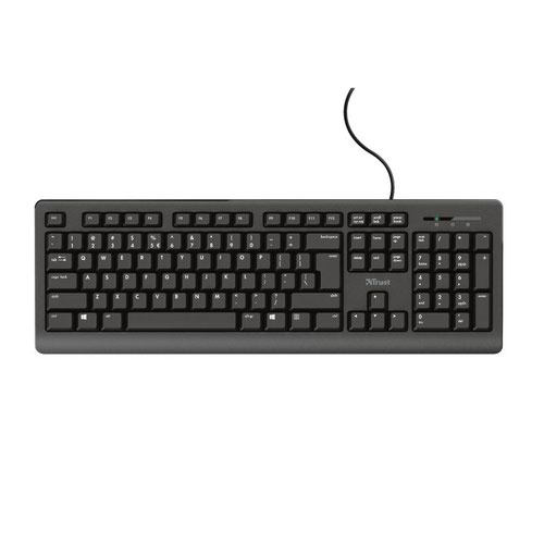 Trust TK-150 Wired Silent Keyboard UK Black 23984 - TRS23984