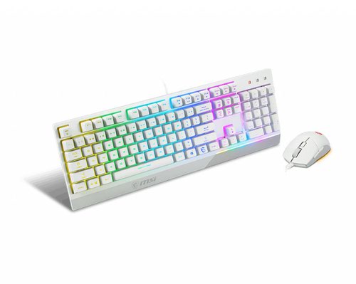 Get ready to game in style with VIGOR GK30 GAMING COMBO VIGOR GK30 WHITE GAMING KEYBOARD: - Mechanical-like plunger switches for a crisp typing experience - Stunning RGB lighting effects in 6 areas - Water repellent keyboard design - Fine-tune detailed settings with Dragon Centre CLUTCH GM11 WHITE GAMING MOUSE: - Stunning RGB lighting with over 7 lighting effects - 5-level DPI sensor matches with 5 different colours - Symmetrical mouse design - PMW-3325 Optical Sensor.