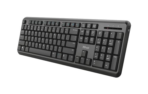 Trust TK-350 Wireless Silent Keyboard UK Black 24417 TRS24417 Buy online at Office 5Star or contact us Tel 01594 810081 for assistance