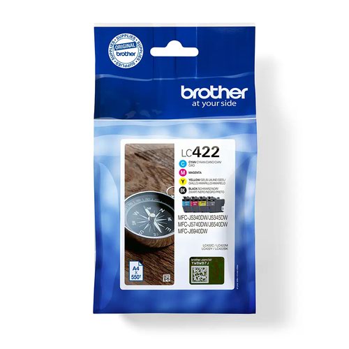BRLC422XLBK | Looking for a cartridge that offers effortless performance every time you print? The Brother high yield black LC422XLBK Ink Cartridge, with colour fade resistant properties guarantees smooth, reliable and top quality printouts from your first to your last print. Our perfectly balanced inks ensure your printer stays working at its best. Brother consider the environmental impact at every stage of your ink cartridge life cycle, reducing waste at landfill. All our hardware and ink cartridges are built to have as little impact on the environment as possible.  Genuine Brother LC422XLBK high yield ink cartridge - worth it every time