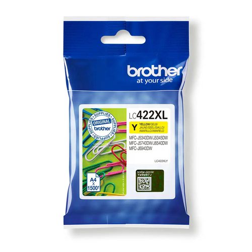BRLC422XLY | Looking for a cartridge that offers effortless performance every time you print? The Brother high yield magenta LC422XLY  Ink Cartridge, with colour fade resistant properties guarantees smooth, reliable and top quality printouts from your first to your last print. Our perfectly balanced inks ensure your printer stays working at its best. Brother consider the environmental impact at every stage of your ink cartridge life cycle, reducing waste at landfill. All our hardware and ink cartridges are built to have as little impact on the environment as possible.  Genuine Brother LC422XLY high yield ink cartridge - worth it every time