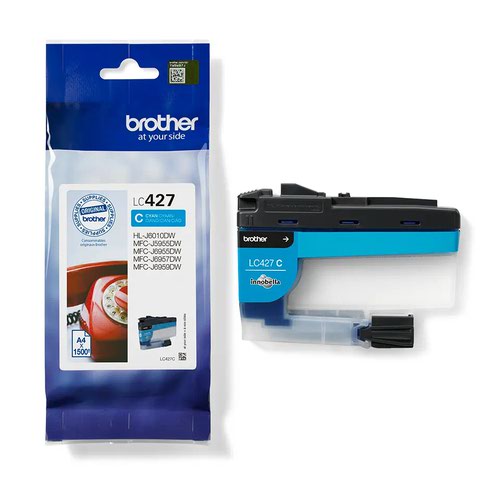 Brother Standard Capacity Cyan Ink Cartridge 1.5k pages - LC427C