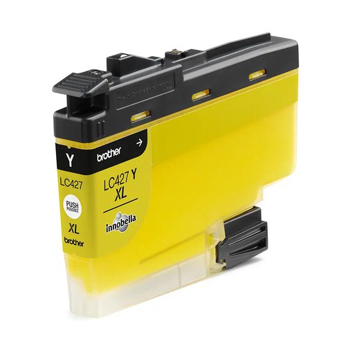 BRLC427XLY | Looking for a cartridge that offers effortless performance every time you print? The Brother high yield yellow LC427XLY Ink Cartridge, with colour fade resistant properties guarantees smooth, reliable and top quality printouts from your first to your last print. Our perfectly balanced inks ensure your printer stays working at its best. Brother consider the environmental impact at every stage of your ink cartridge life cycle, reducing waste at landfill. All our hardware and ink cartridges are built to have as little impact on the environment as possible. Genuine Brother LC427XLY high yield ink cartridge - worth it every time