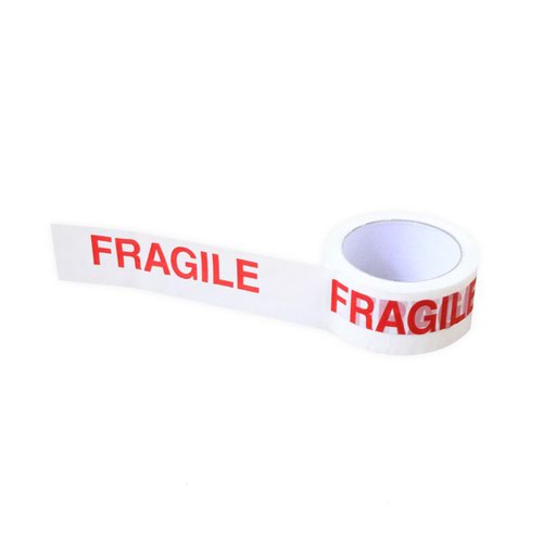 ValueX Fragile Printed Tape 48mmx66m Red/White (Pack 6) - 922382