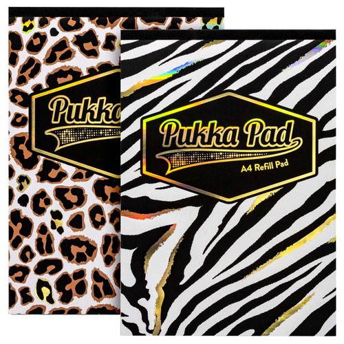 Pukka Wild A4 160 Page Refill Pad Assorted (Pack 2) 9525(AST)-WLD