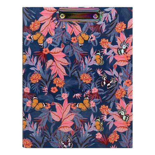 Pukka Pad Bloom A4 Padfolio Blue Floral With Matching Refill Pad 9580-BLM
