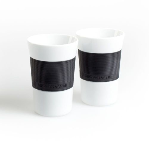 Moccamaster 2 Porcelain Coffee Mugs 200ml Black