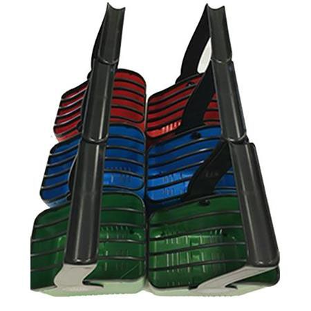 LocknCharge LNC10019 5 Slot 13 Inch Large Plastic Device Basket Set of 6 2 x Green 2 x Blue 2 x Red