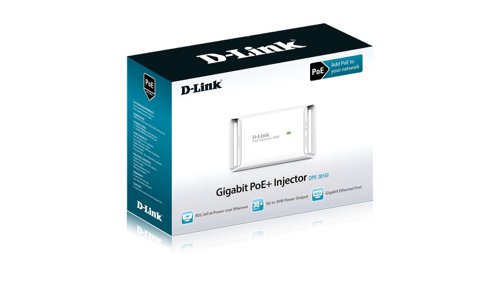 D Link DPE 301GI 1 Port Gigabit 30W Power Over Ethernet Adapter Ethernet Switches 8DLDPE301GI