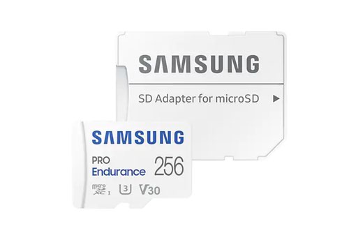 Samsung PRO Endurance 256GB Class 10 MicroSDHC Memory Card and Adapter