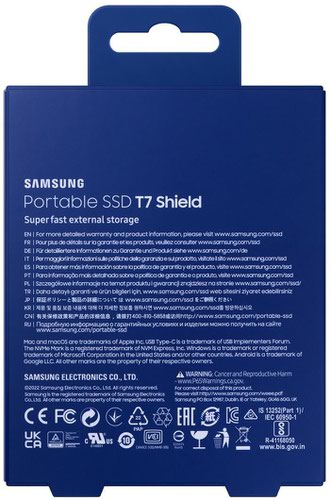Samsung 1TB Shield USB C 1050Mbs Read Speed 1000Mbs Write Speed Portable Blue External Solid State Drive Solid State Drives 8SAMUPE1T0R