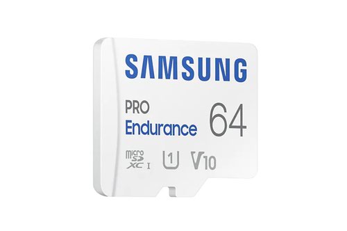 Samsung PRO Endurance 64GB Class 10 MicroSDHC Memory Card and Adapter