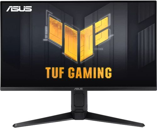 8ASVG28UQL1A | ALL THE ESSENTIALS FOR NEXT-GEN GAMEPLAYThe 28-inch TUF Gaming VG28UQL1A 4K UHD gaming monitor featuring a Fast IPS panel and NVIDIA® G-SYNC® Compatible for blistering-fast 144 Hz gaming. Its clever combination of Display Stream Compression (DSC), ASUS Extreme Low Motion Blur Sync (ELMB Sync) and AMD FreeSync™ Premium technologies enables buttery-smooth gaming on PCs. Console gamers can get their fix, too, as TUF Gaming VG28UQL1A supports up to 4K 120 Hz visuals via HDMI® 2.1 without chroma subsampling. In addition, it meets DisplayHDR™ 400 compliance standards and has a 90% DCI-P3 gamut to offer exceptional colours and contrast.
