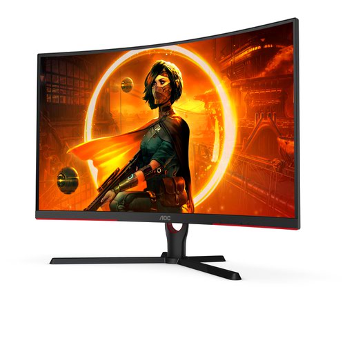 AOC C32G3AE 31.5 Inch 1920 x 1080 Pixels Full HD Resolution 165Hz Refresh Rate 4ms Response Time HDMI DisplayPort USB LED Gaming Monitor
