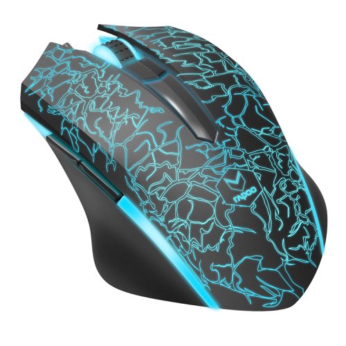 Rapoo V18 Ambidextrous USB A Wired Optical 2000 DPI Gaming Mouse