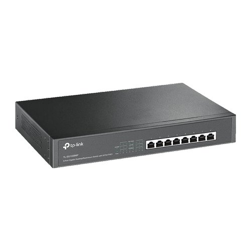 TP Link 8 Port Unmanaged Desktop Gigabit Power Over Ethernet Network Switch Ethernet Switches 8TPTLSG1008MP