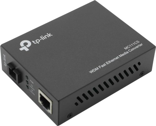 TP Link RJ45 to 100Mbits Single Mode SC Fibre Converter Black External Computer Cables 8TPMC111CS
