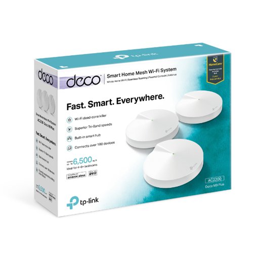 TP Link AC2200 Whole Home GigE MU MIMO WiFi System Pack of 3 Network Routers 8TPDECOM9PLUS3