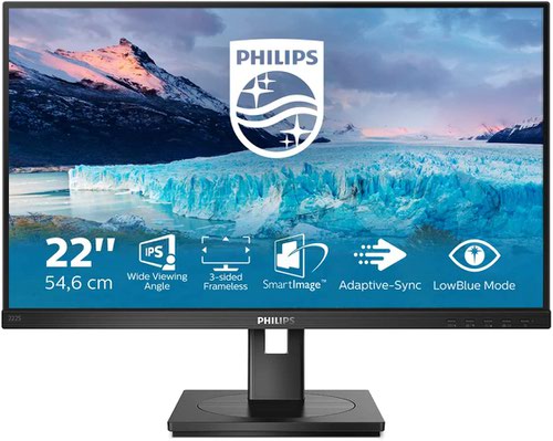 8PH222S1AE | Philips S Line monitor gives essential features for daily productivity and work comfortably. Virtually frameless with crisp FHD for an extended and clear view. EasyRead and Eye comfort with TUV certified to reduce eye fatigue.