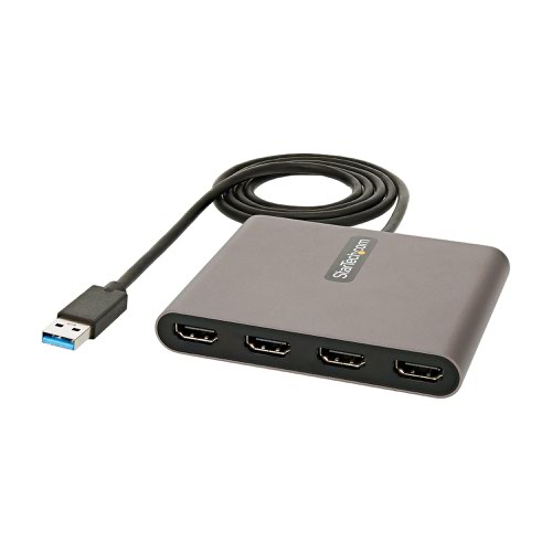 StarTech.com USB 3.0 to 4x HDMI Quad Monitor 1080p 60Hz Adapter Dongle