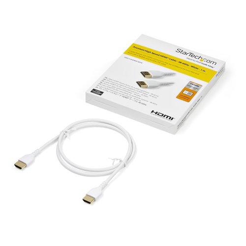 StarTech.com 1m Premium Certified High Speed 4K 60Hz HDR HDMI 2.0 Cable with Ethernet White