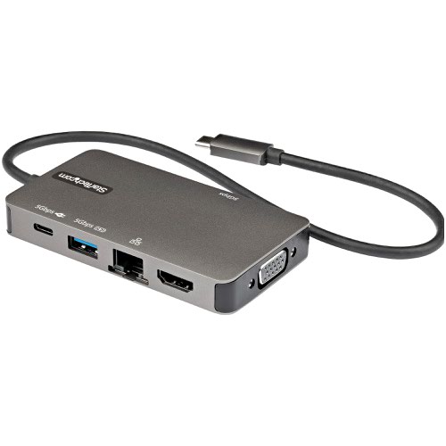 StarTech.com USB C Multiport Adapter USB C to 4K 30Hz HDMI or 1080p VGA Mini Dock with 100W Power Delivery Passthrough 3 Port Hub 8STDKT30CHVPD2 Buy online at Office 5Star or contact us Tel 01594 810081 for assistance