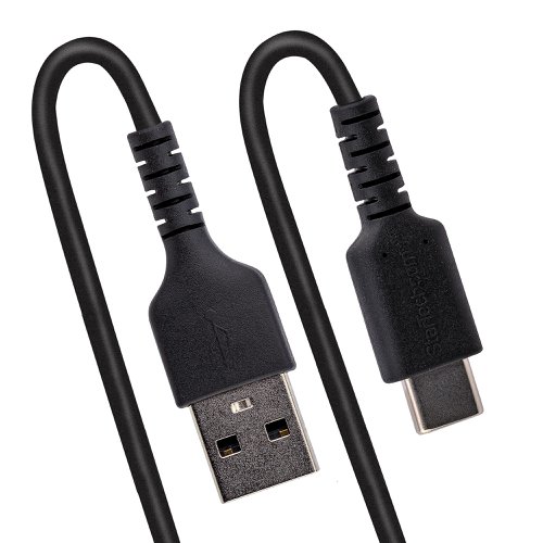 StarTech.com 1m USB A to USB C Coiled Heavy Duty Fast Charge Sync Cable