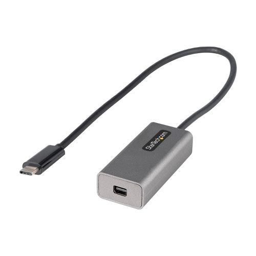 StarTech.com USB C to 4K 60Hz Mini DisplayPort Adapter 12 Inch Long Attached Cable