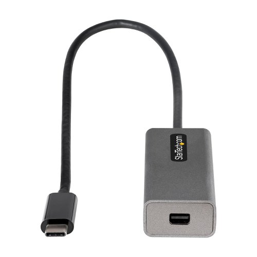 StarTech.com USB C to 4K 60Hz Mini DisplayPort Adapter 12 Inch Long Attached Cable  8STCDP2MDPEC