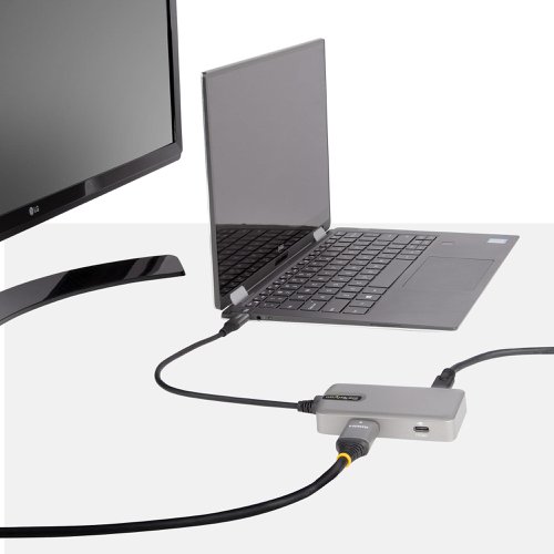 StarTech.com USB C to 4K 60Hz HDMI 2.0 Power Delivery Pass Through 3 Port 10Gbps USB Hub Mini Dock