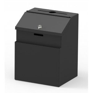 26671PL | Durable steel Suggestion Box that has multiple uses around the office. Can also be used for deposits, charity donations, ballots, competitions etc