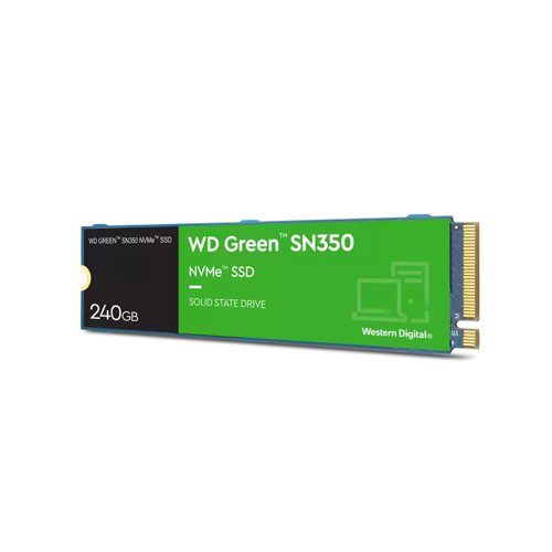 Western Digital 240GB Green SN350 PCIe G3 M.2 NVMe Internal Solid State Drive 8WDS240G2G0C Buy online at Office 5Star or contact us Tel 01594 810081 for assistance